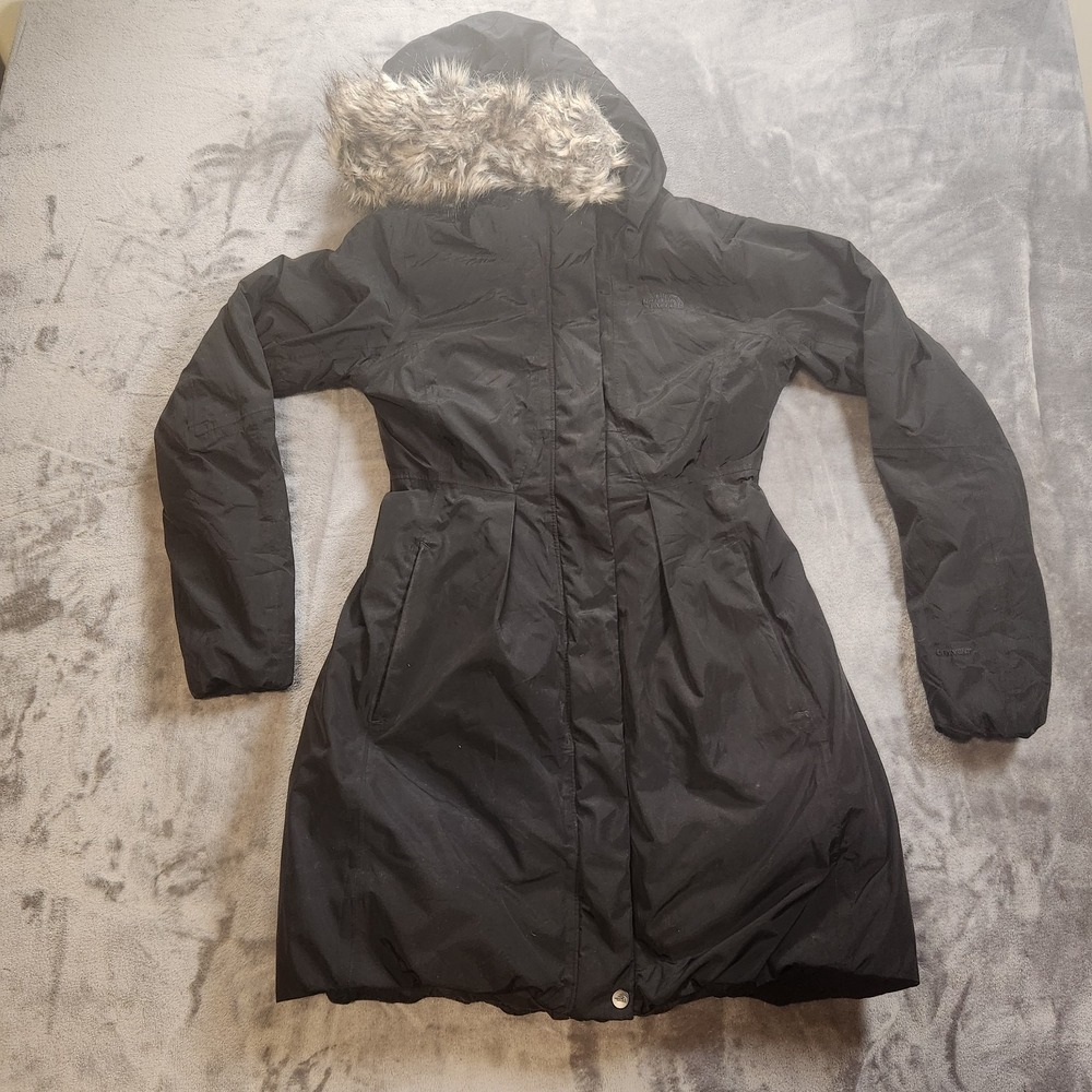 The North Face Parka Womens XS Black Down Arctic Hood Gorpcore